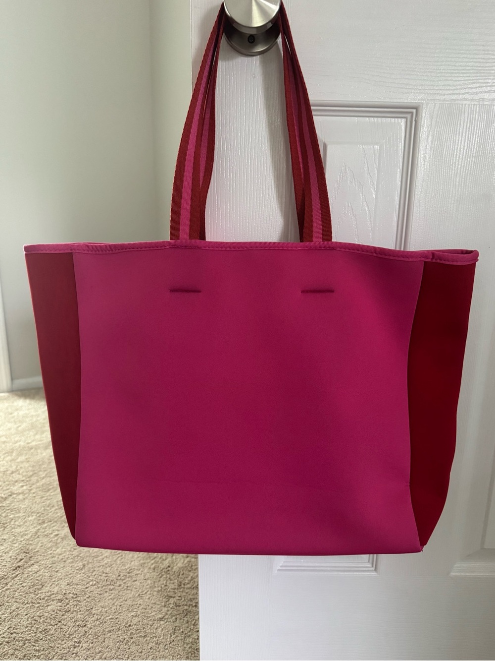 summersalt Hot Pink & Deep Pink Neoprene Tote
